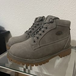 Lugz Womens Mantle Mid Flat Heel Lace Up Boots Charcoal Color. (Size 6)