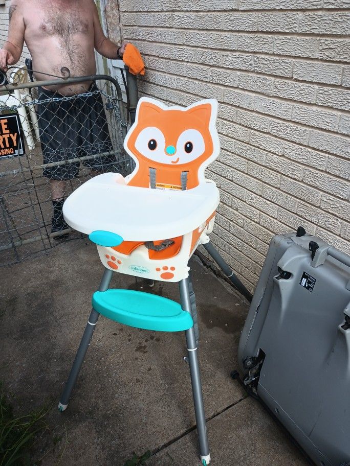 Infantino High Chair Fox Grow With Me 4 In 1 Convertible High Chair