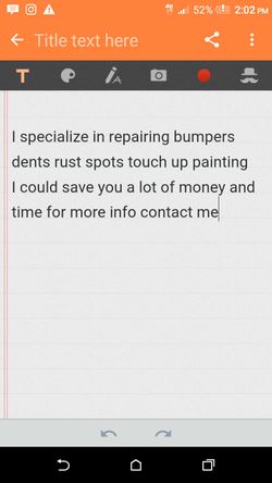 DJ's auto body work