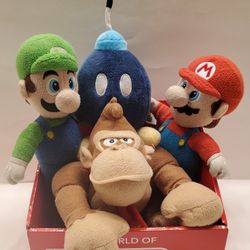 Nintendo Bob-Omb, Super Mario, Luigi, Donkey Kong plush