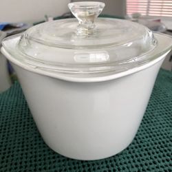 Vintage CorningWare 4cup Sauce Pot w Pyrex glass lid