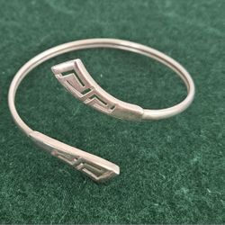 Greek Key - Meander ~ Sterling Silver Cuff Bracelet 8.8 Gr.