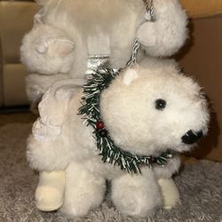 Christmas Santa Sitting On A Polar Bear