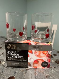 Thyme and table 2 piece elegant charm glass set