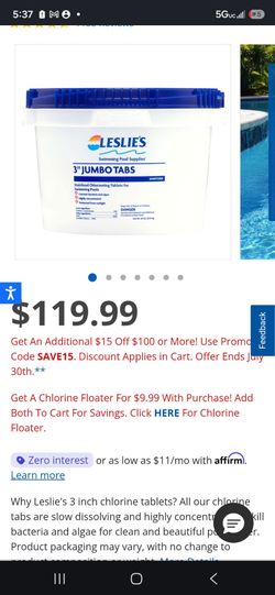 Chlorine tablets