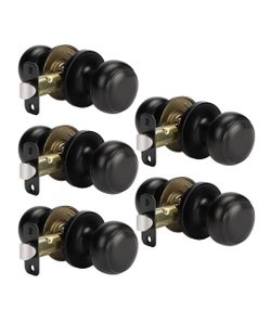 Black Passage Door Knobs