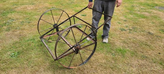 Vintage Metal Cart With Wheels