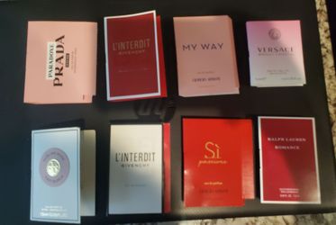 Designer Women's Perfum Sample Lot 8pc- Prada, Givenchy, Versace, Giorgio Armani, Tory Burch, Ralph Lauren