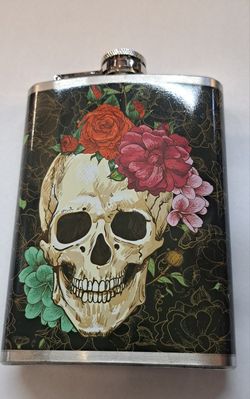 Spooky Floral Flask
