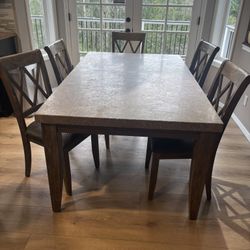 Table and 5 Chairs 