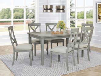D328 7 pc Dining Set. A beautiful set for your home. Financing/Delivery available.