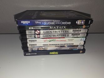 Eight 4k Bluray Movies