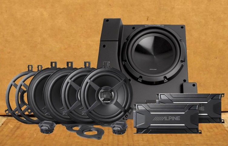 Alpine Complete Jeep Wrangler JK Unlimited Bass And Speaker System Power Amplifier Weather Resistant System 🚨 Payment Options Available 🚨 No Credit 
