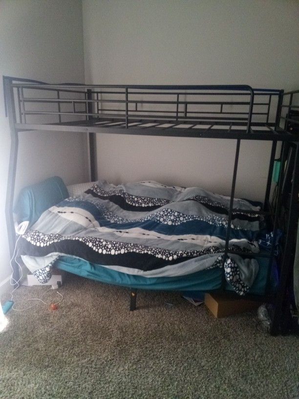 Bunk Bed, Queen Size On Bottom, Full On Top.