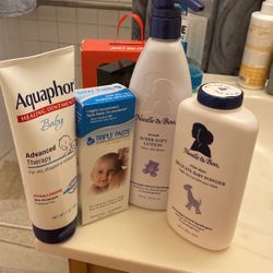 Brand New Noodle And Boo Lotion And Baby Powder Brand New Aquaphor Baby Healing Ointment & New triple ease Medicated Ointment Diaper Rash