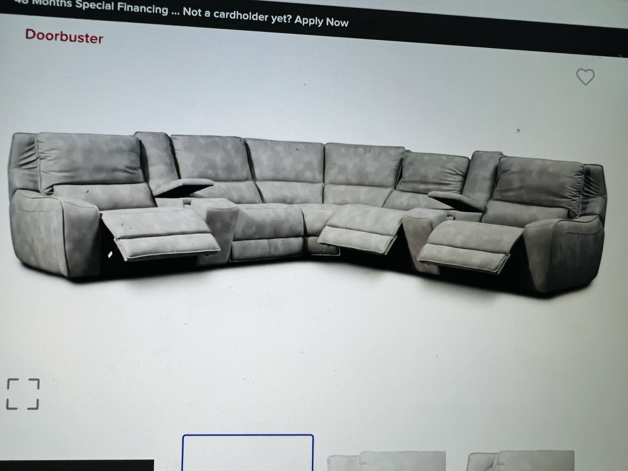 Grey Leather Recliner