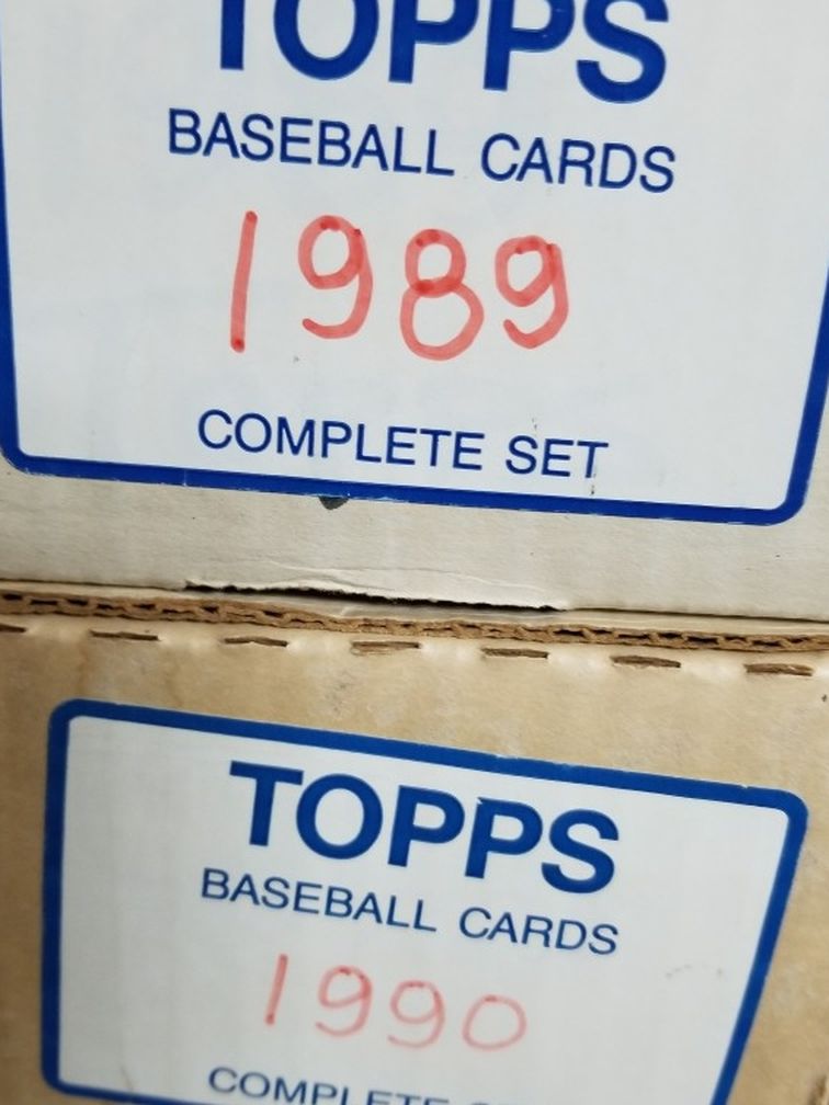 1989 & 1990 Topps Baseball Complete Sets.