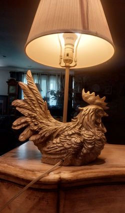 Rooster Table Lamp with Shade