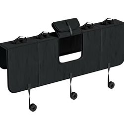 EVERHANGER Tailgate Bike Pad for 5 Bicycles, Pickup Truck Tailgate Protection Pad with 2 Tool Pockets, 52'' Wide open box new selling for only $30