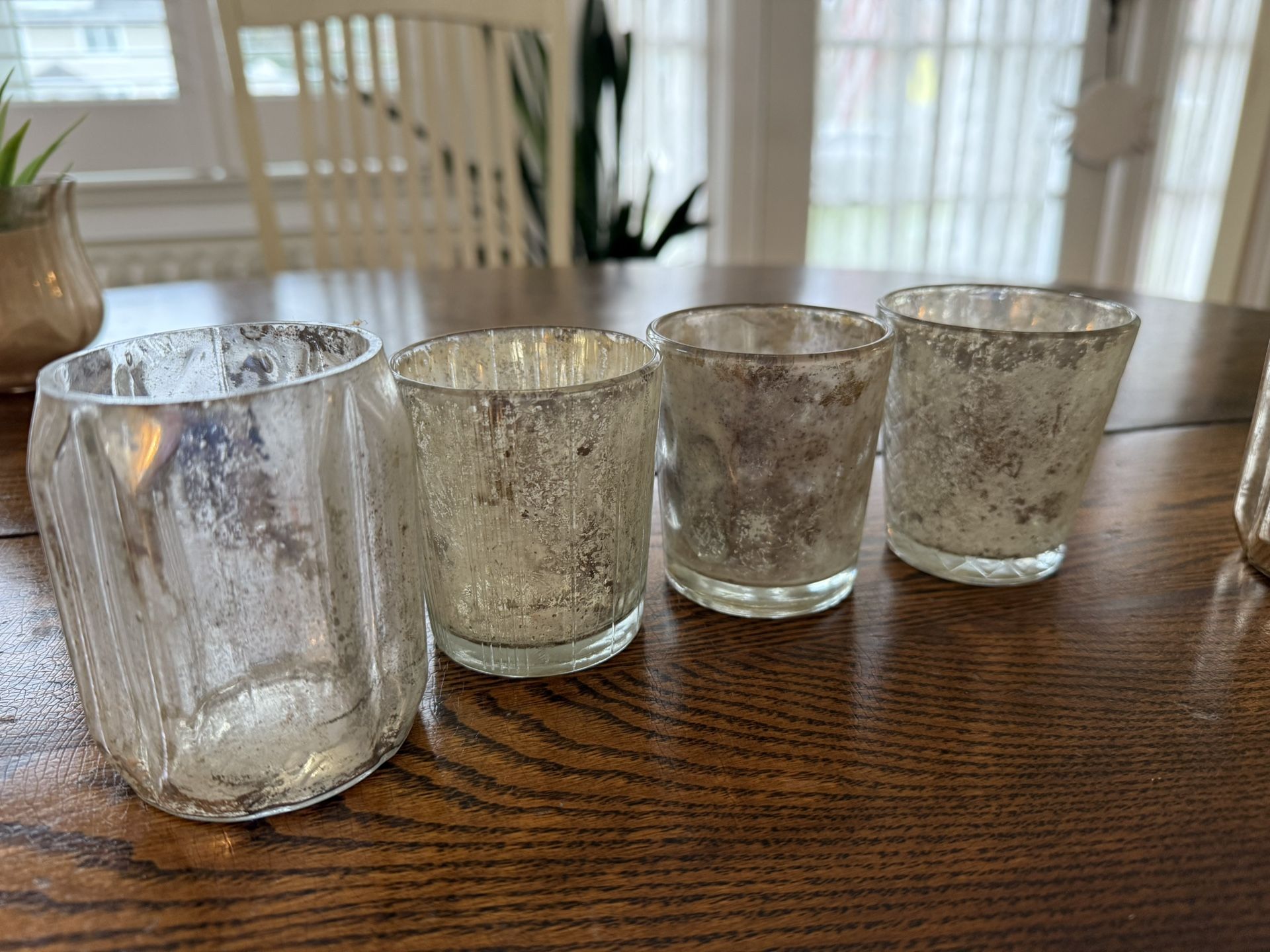 Mercury Glass Candle Holders – Bulk Lot (110 Pieces Total)