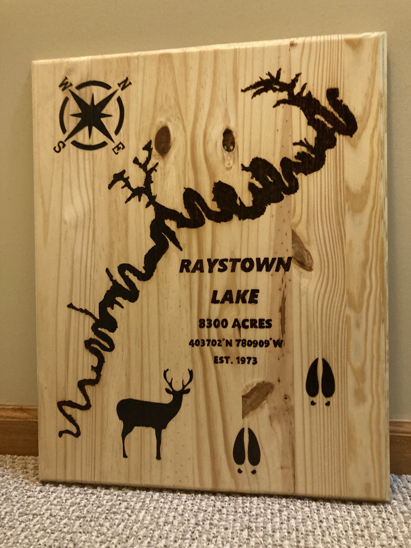Raystown Lake Hand Made Maps 