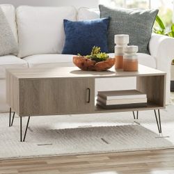 Mainstays Modern Hairpin Rectangle Coffee Table, Gray