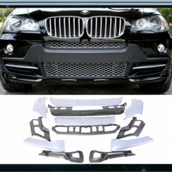 Fits 07-10 BMW X5 E70 PP Aerodynamic Full Bumper Lip Kit Front & Rear 13Pcs