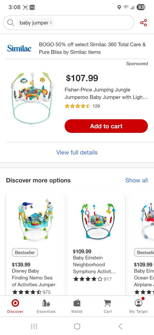 Fisher Price Jumping Baby Jumper