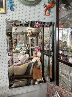 Z Gallerie Beveled Silver Wall Mirror 36x48 or 48x36