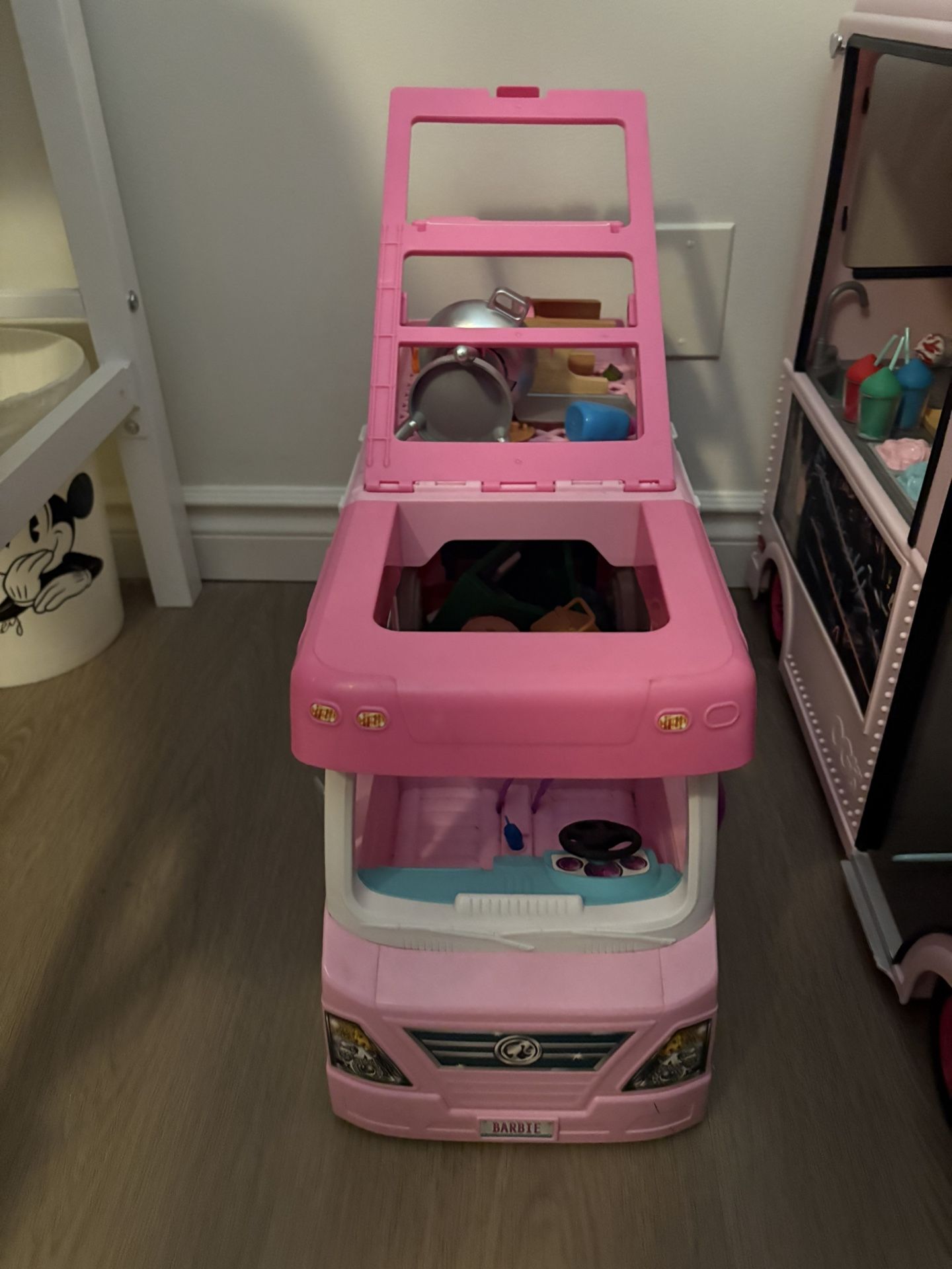 Barbie Dream Camper And Bag of Dolls And Accessories