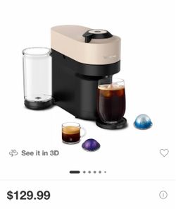 Nespresso Vertuo Pop+ Coffee and Espresso Maker by De'Longhi Beige