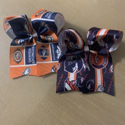 Denver Broncos Cheer Bows Handmade 