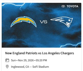 LA Chargers v. New England Patriots