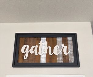 Black, Wooden “Gather” Sign🖤