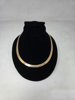 18" 14KT YG Herringbone Chain