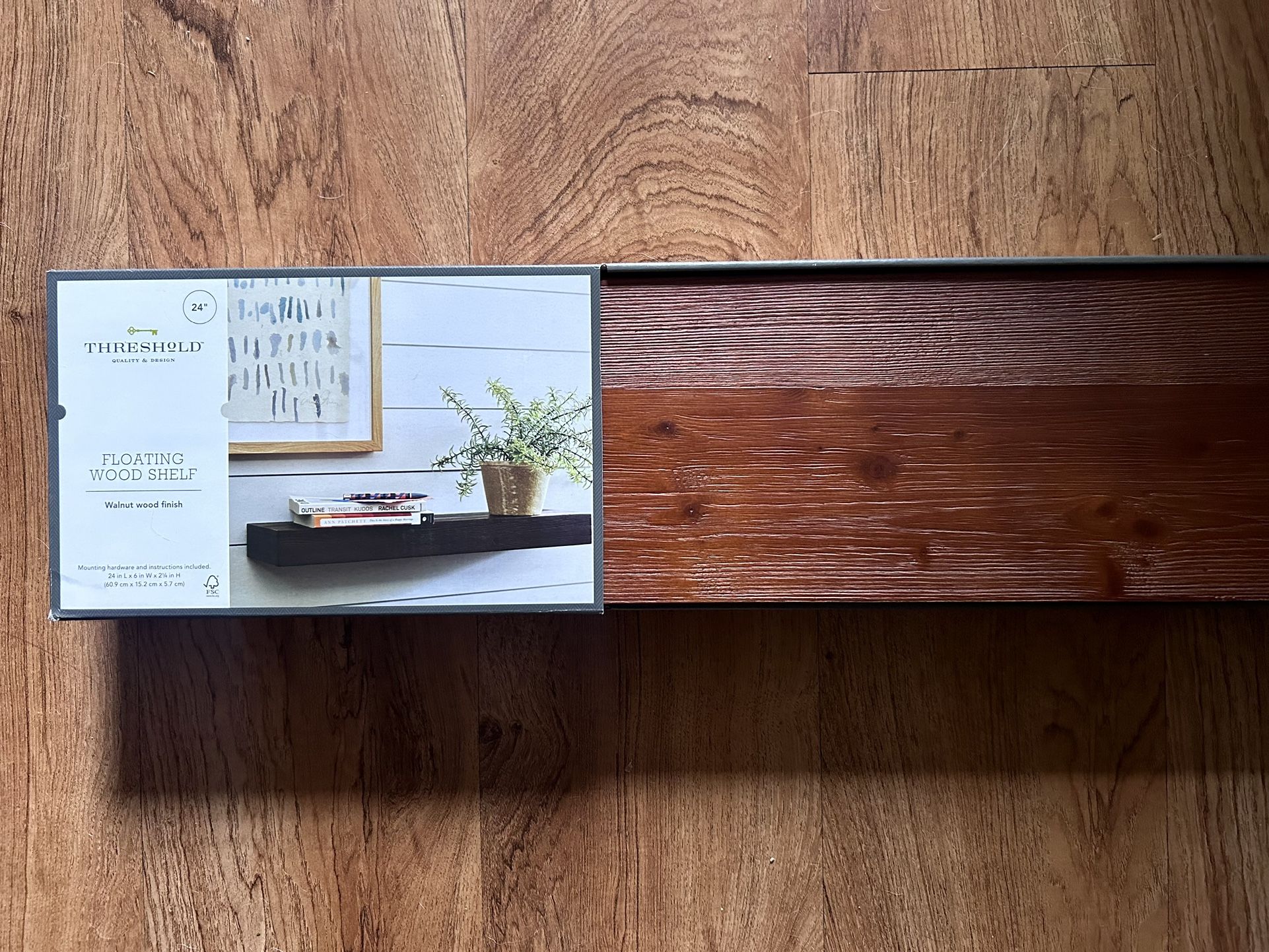 Threshold Floating Wood Shelves