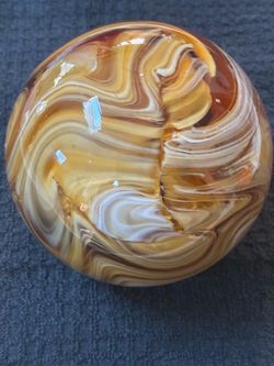 Large Banded Agate Sphere Softball Size Polished Natural Stone Orb
