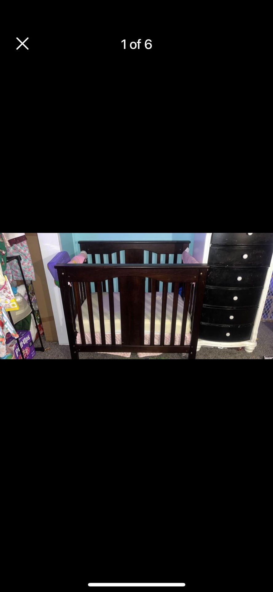 Mini crib Espresso