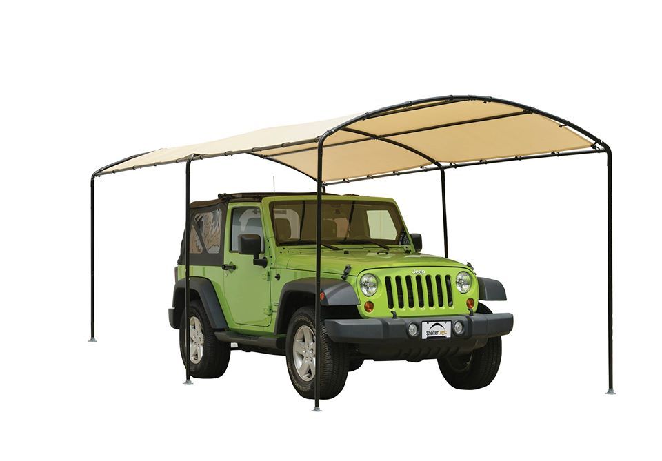 ShelterLogic Monarc Canopy, 9 x 16 ft, Waterproof and Durable Outdoor Canopy with Sandstone Cover