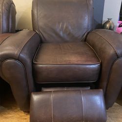 Genuine Leather Couch And Recliners 