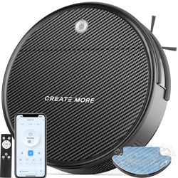 Bagotte Robot Vacuum and Mop, Robotic Vaccum 550ml Dustbin, 2.75'' Slim Robot Vacuum Cleaner, Zigzag Efficient Navigation, Automatic Robot Vacuum Clea