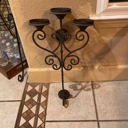 22 Inch Ornamental Iron Candle Holder Decor