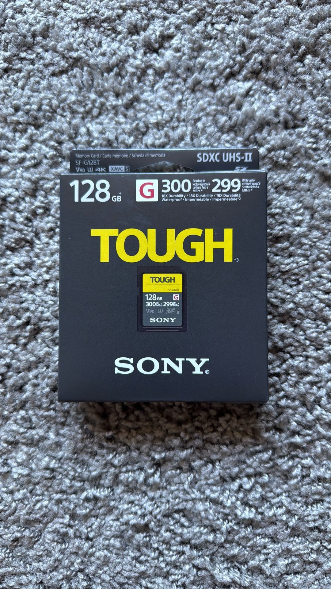 Sony 128GB SF-G TOUGH Series UHS-II SDXC Memory Card
