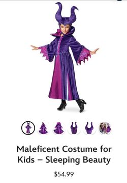 Maleficent Kids Costume Size 5/6