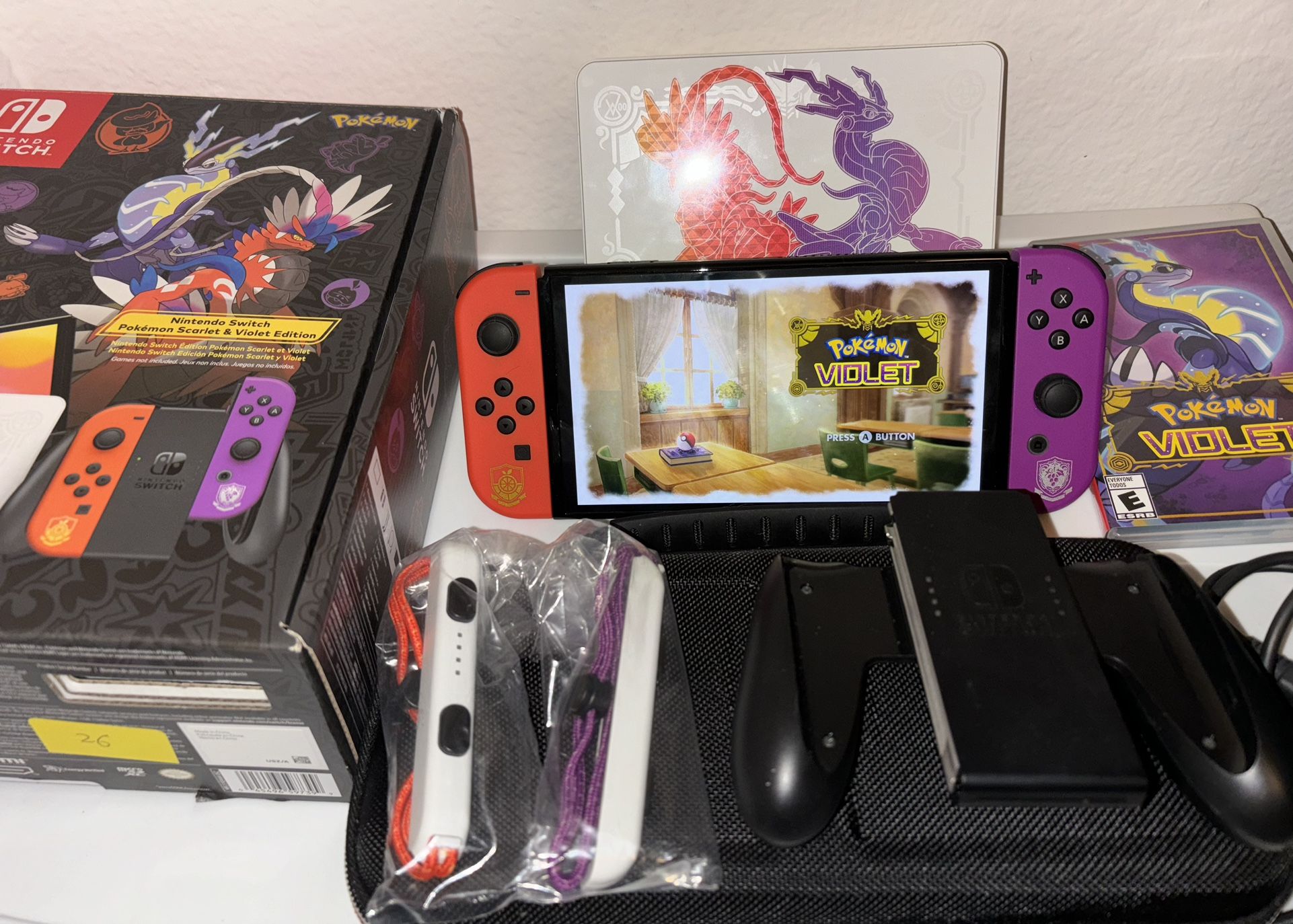 Nintendo Switch OLED Scarlet And Violet Edition With Pokémon Violet