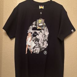 BAPE black And White Marilyn Monroe Tee