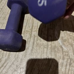 Pair Of 5 Lb Neoprene Dumbbell