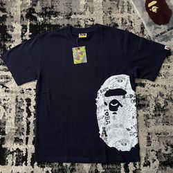 Bape T-shirt navy blue w/ white camo size M & XL
