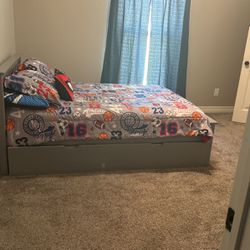 Full Size Bed Frame With Twin Trundle