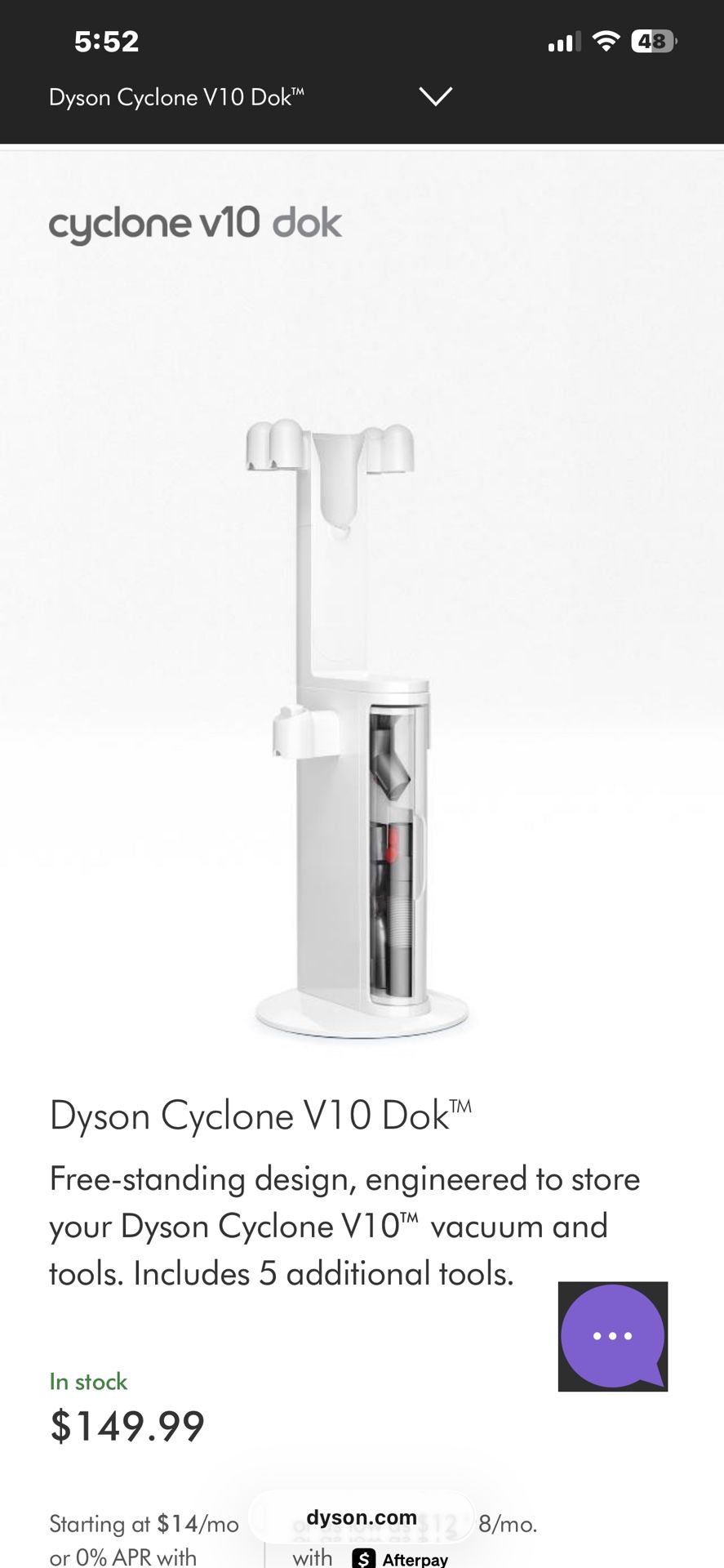 Dyson Cyclone v10 dok